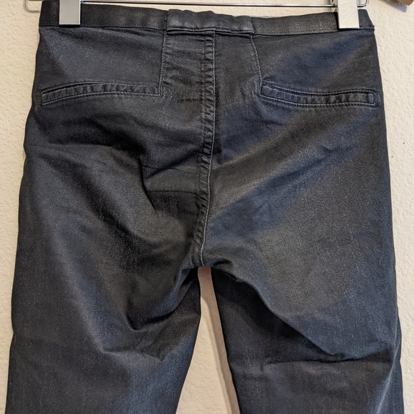 Helmut Lang wm's Size 25 X 24 Black Skinny coated Legging Jegging Ankle Pants - Picture 5 of 7